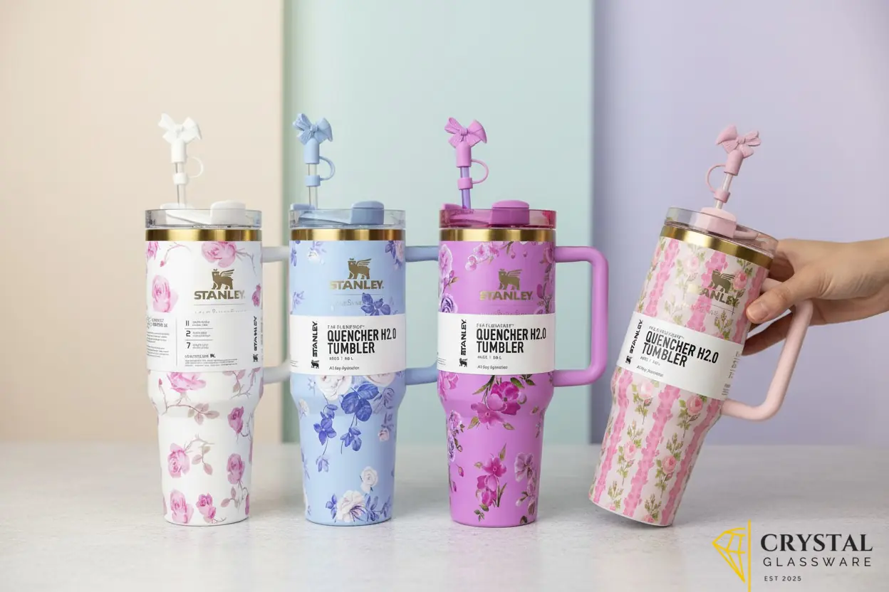 40oz Stanley Tumbler Cup - 1200ml Floral Loveshack Stainless